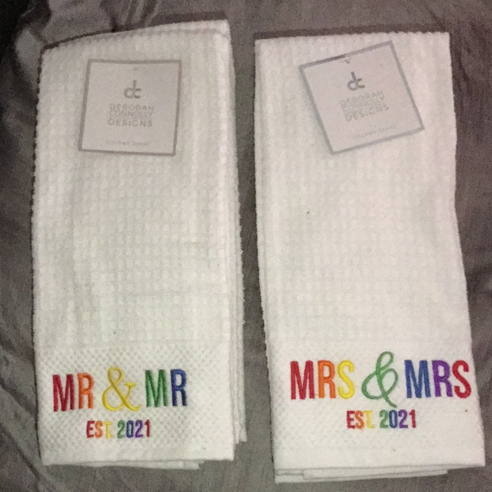 MR. & MR. OR MRS. & MRS. Kitchen Towels PRIDE 2pk